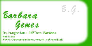 barbara gemes business card